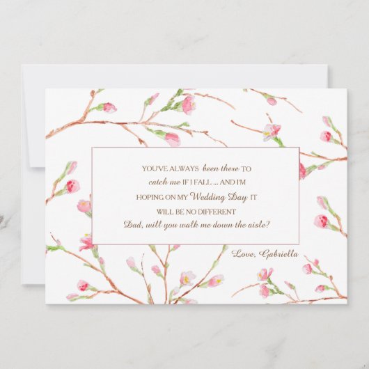Spring Buds Wedding Request Card Einladung (Vorderseite)
