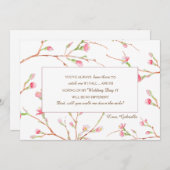 Spring Buds Wedding Request Card Einladung (Vorne/Hinten)