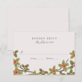 Spring Buds Wedding RSVP Karte (Vorne/Hinten)