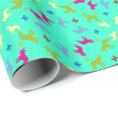 Spring Bulldogs Geschenkpapier (Rolleneckpunkt)