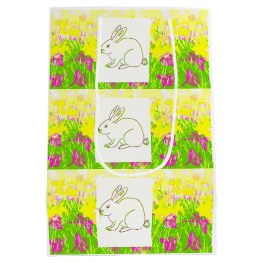Spring Bunnies Mittlere Geschenktüte (Rückseite)