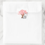 Spring Bunnies Quadratischer Aufkleber (Tasche)