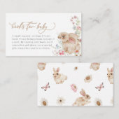 Spring Bunny Baby Showbücher für Baby Card Platzkarte (Vorne/Hinten)