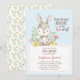 Spring Bunny Baby Shower Einladung