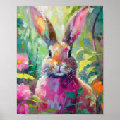 Spring Bunny Colorado Moderne Abstrakte Kunst Poster (Vorne)
