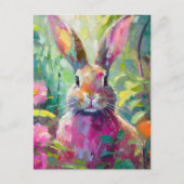 Spring Bunny Colorado Moderne Abstrakte Kunst Postkarte (Vorderseite)