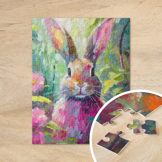 Spring Bunny Colorado Moderne Abstrakte Kunst Puzzle