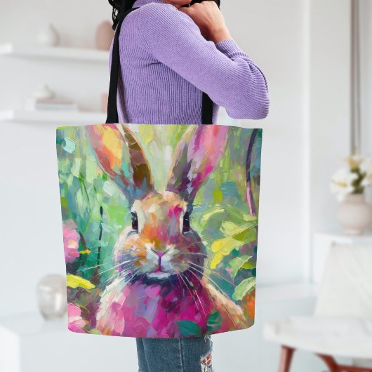 Spring Bunny Colorado Moderne Abstrakte Kunst Tasche
