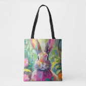 Spring Bunny Colorado Moderne Abstrakte Kunst Tasche (Vorderseite)