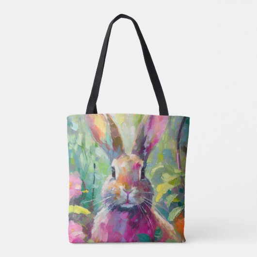 Spring Bunny Colorado Moderne Abstrakte Kunst Tasche (Rückseite)