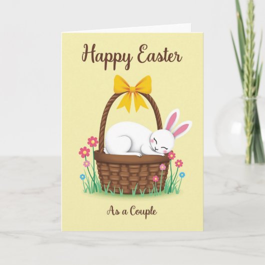 Spring Bunny Couple Easter Card Karte (Vorderseite)