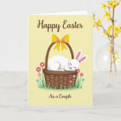 Spring Bunny Couple Easter Card Karte (Gelbe Blume)