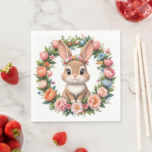 Spring Bunny Easter  Serviette (Beispiel)