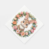 Spring Bunny Easter Serviette (Ecke)