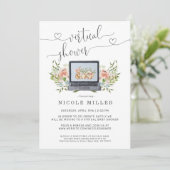 Spring Bunny | Einladung zu Virtual Baby Shower (Stehend Vorderseite)