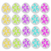 Spring Bunny Face Easter Eggs-Pastel Sticker Sheet (Vorderseite)
