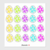 Spring Bunny Face Easter Eggs-Pastel Sticker Sheet (Blatt)