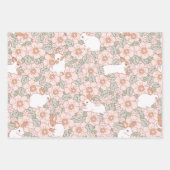 Spring Bunny Floral Osterthema Geschenkpapier Set (Vorderseite 3)
