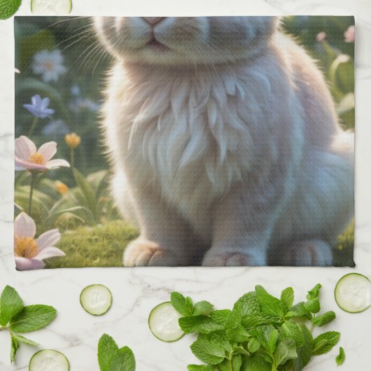 Spring Bunny Geschirrtuch (Gefaltet)