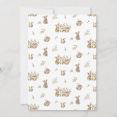 Spring Bunny Greenery | Kinderdusche per Post Einladung (Rückseite)