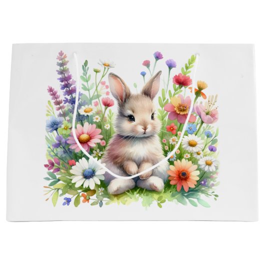 Spring Bunny Große Geschenktüte (Vorderseite)
