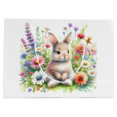 Spring Bunny Große Geschenktüte (Rückseite)