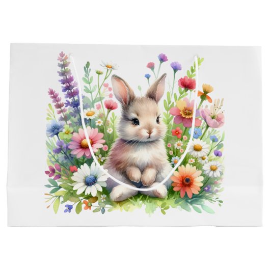 Spring Bunny Große Geschenktüte (Rückseite)
