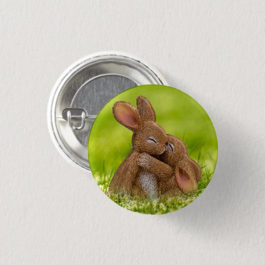 Spring Bunny Lovers Button (Vorne & Hinten)