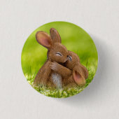 Spring Bunny Lovers Button (Vorderseite)