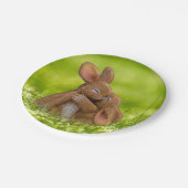 Spring Bunny Lovers Pappteller (Schrägansicht)