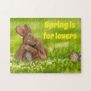 Spring Bunny Lovers Puzzle