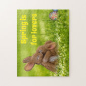 Spring Bunny Lovers Puzzle (Vertikal)