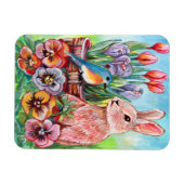 Spring Bunny Magnet (Horizontal)