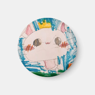Spring Bunny Magnet - White