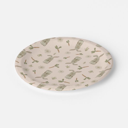 Spring Bunny  Pappteller (Schrägansicht)