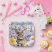 Spring Bunny Party Plate Pappteller (Party)