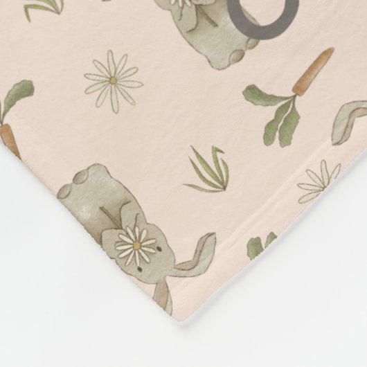 Spring Bunny Personalisiert Fleecedecke (Ecke)