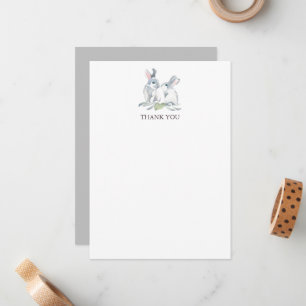 Spring Bunny Personalisiert Stationery Danke Mitteilungskarte