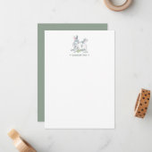 Spring Bunny Personalisiert Stationery Mitteilungskarte (Vorderseite/Rückseite Beispiel)