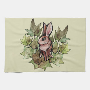 Spring Bunny Rabbit Nature Ivy Geschirrtuch