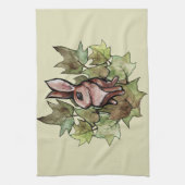 Spring Bunny Rabbit Nature Ivy Geschirrtuch (Vertikal)
