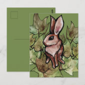 Spring Bunny Rabbit Nature Ivy                     Postkarte (Vorne/Hinten)