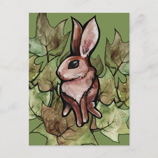 Spring Bunny Rabbit Nature Ivy                     Postkarte (Vorderseite)