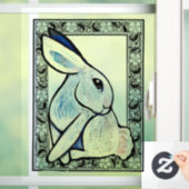 Spring Bunny Rabbit Ostara Fensteraufkleber (Zuhause)