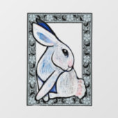 Spring Bunny Rabbit Ostara Fensteraufkleber (Blatt)