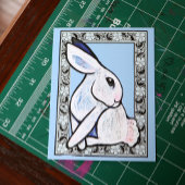 Spring Bunny Rabbit Ostara Postkarte
