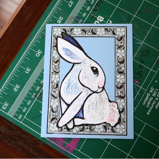Spring Bunny Rabbit Ostara Postkarte