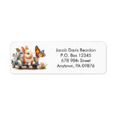 Spring Bunny Return Address Label (Vorne)