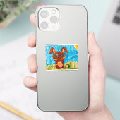 Spring Bunny Sticker - Brown (Telefon)