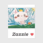 Spring Bunny Sticker - Weiß (Blatt)